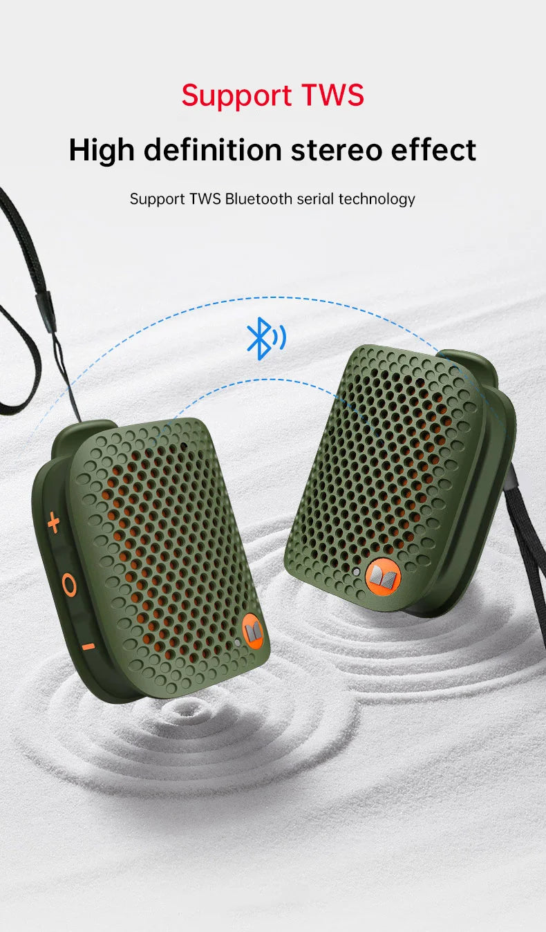 Monster M3 Magnetic Clip-On Mini BT V5.4 Portable Outdoor Jobsite Wearable Wireless Bluetooth Speakers with Bass Altavoz Mic