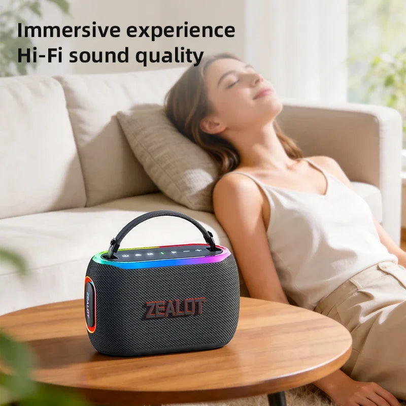 US ZEALOT S182 60W Portable Bluetooth Speaker Output Power Bluetooth Speaker with Excellent Bass Performance HiFi Speaker
