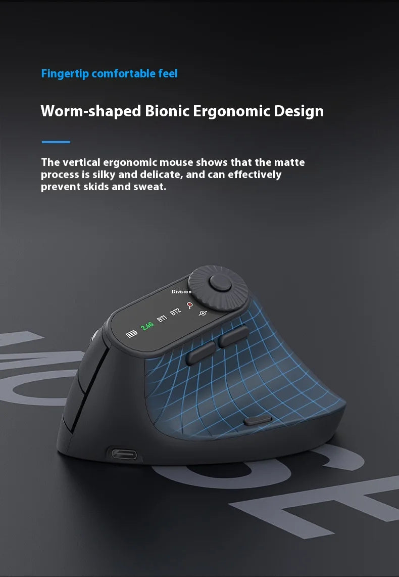 Monster M2 PRO MAX Wireless Mouse Dual Mode Rechargeable Custom Ergonomic Vertical Gaming Mouse Lightweight Mice Pc Gamer Gifts