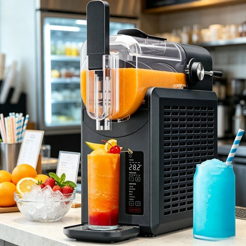 Slushie Machine 68oz Frozen Drink Maker, 48oz Liquid Capacity, 5 Presets LED Display, Perfect for Margaritas Frappes