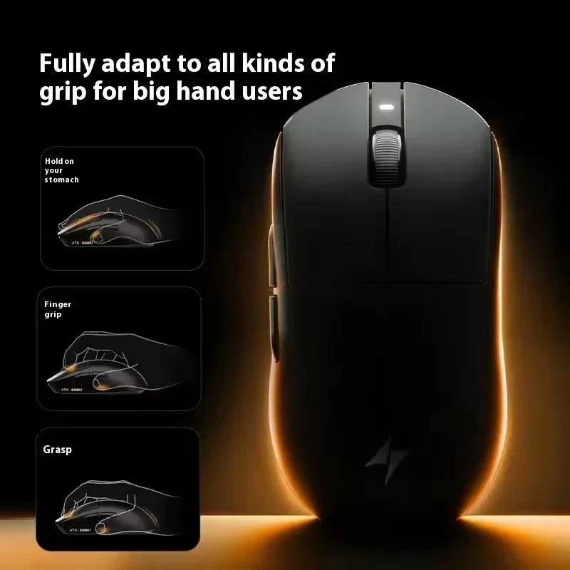 ATK Dragonfly A9 Pro Max Wireless Gaming Mouse PAW3395 Ultra Sensor 57g Lightweight 8K Polling Tri-Mode 2.4G/Bluetooth/Wired