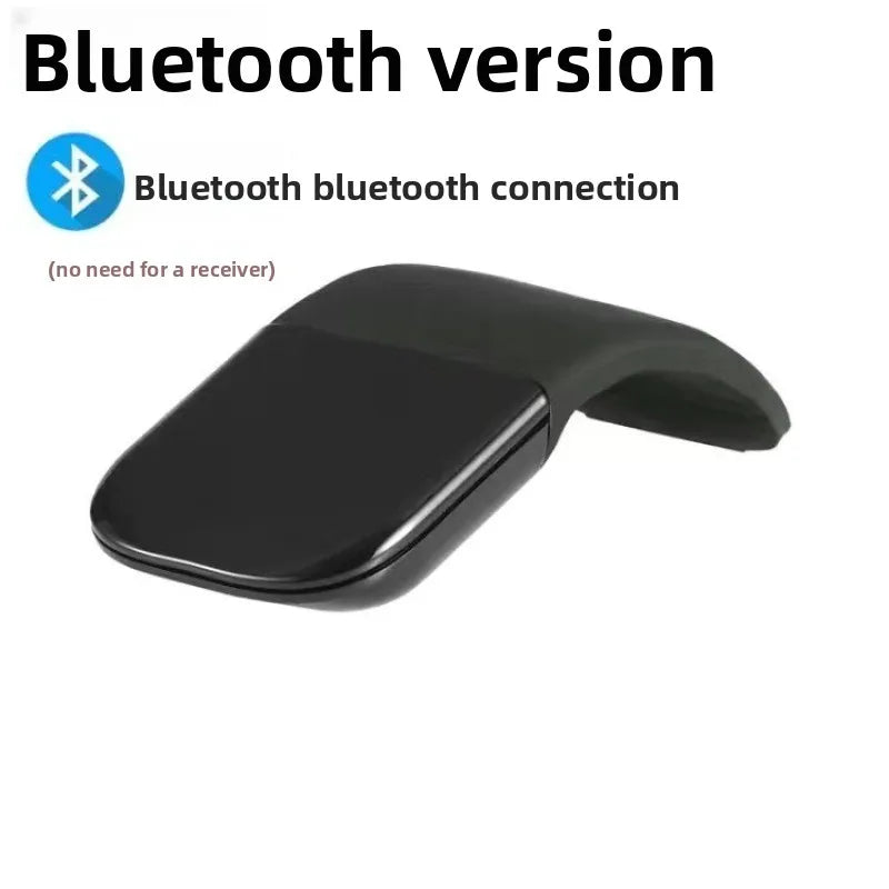 Wireless 2.4G/Bluetooth Mouse Arc Touch Folding Design Mause 1200 DPI Foldable Computer Portable Mice For Microsoft PC Laptop