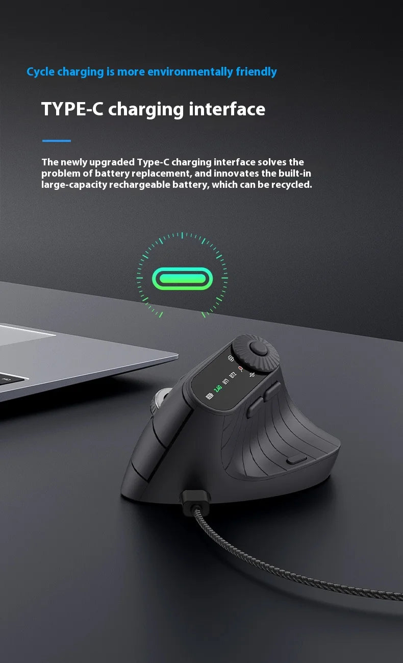 Monster M2 PRO MAX Wireless Mouse Dual Mode Rechargeable Custom Ergonomic Vertical Gaming Mouse Lightweight Mice Pc Gamer Gifts