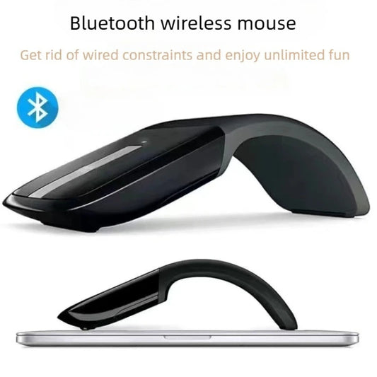 Wireless 2.4G/Bluetooth Mouse Arc Touch Folding Design Mause 1200 DPI Foldable Computer Portable Mice For Microsoft PC Laptop