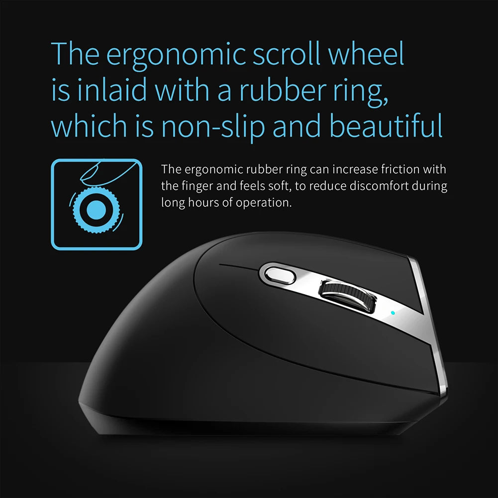 F-36 2.4G Bluetooth-compatible Mice 2400 DPI 8 Buttons Ergonomic Vertical Mouse for Computer Laptop Desktop Accessories
