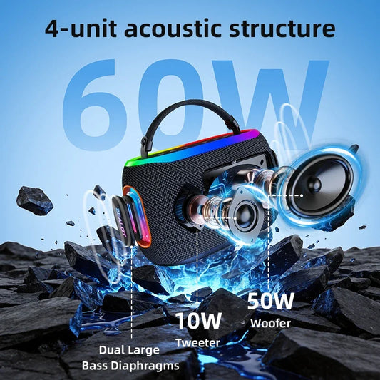 US ZEALOT S182 60W Portable Bluetooth Speaker Output Power Bluetooth Speaker with Excellent Bass Performance HiFi Speaker