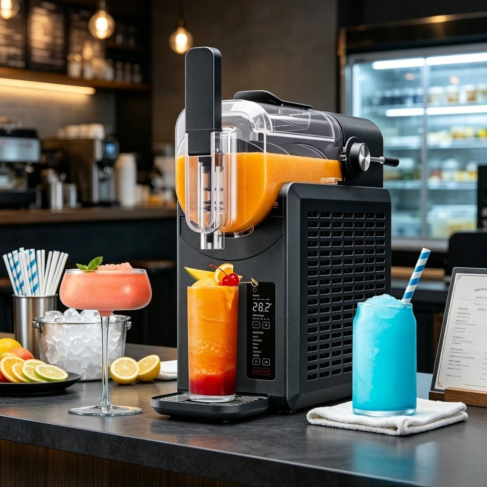 Slushie Machine 68oz Frozen Drink Maker, 48oz Liquid Capacity, 5 Presets LED Display, Perfect for Margaritas Frappes