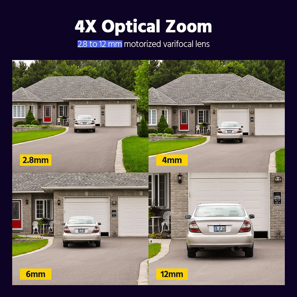 ANNKE H.265+ 4K Ultra HD IP Camera 4X Optical Zoom Bullet CCTV Home 8MP Night Vision Security Camera 2.8mm POE Camera Outdoor 4K