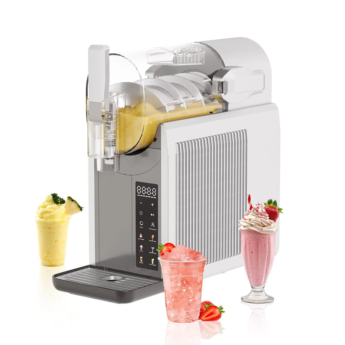 TWISTER.CK No Ice Needed Slushie Machine for Home – 68oz Large Capacity, LED Display with 6 Preset Modes, One-Click Operation, Auto-Clean, Frozen Drink Maker for Margaritas, Frappes & Smoothies, Ideal for Home Parties