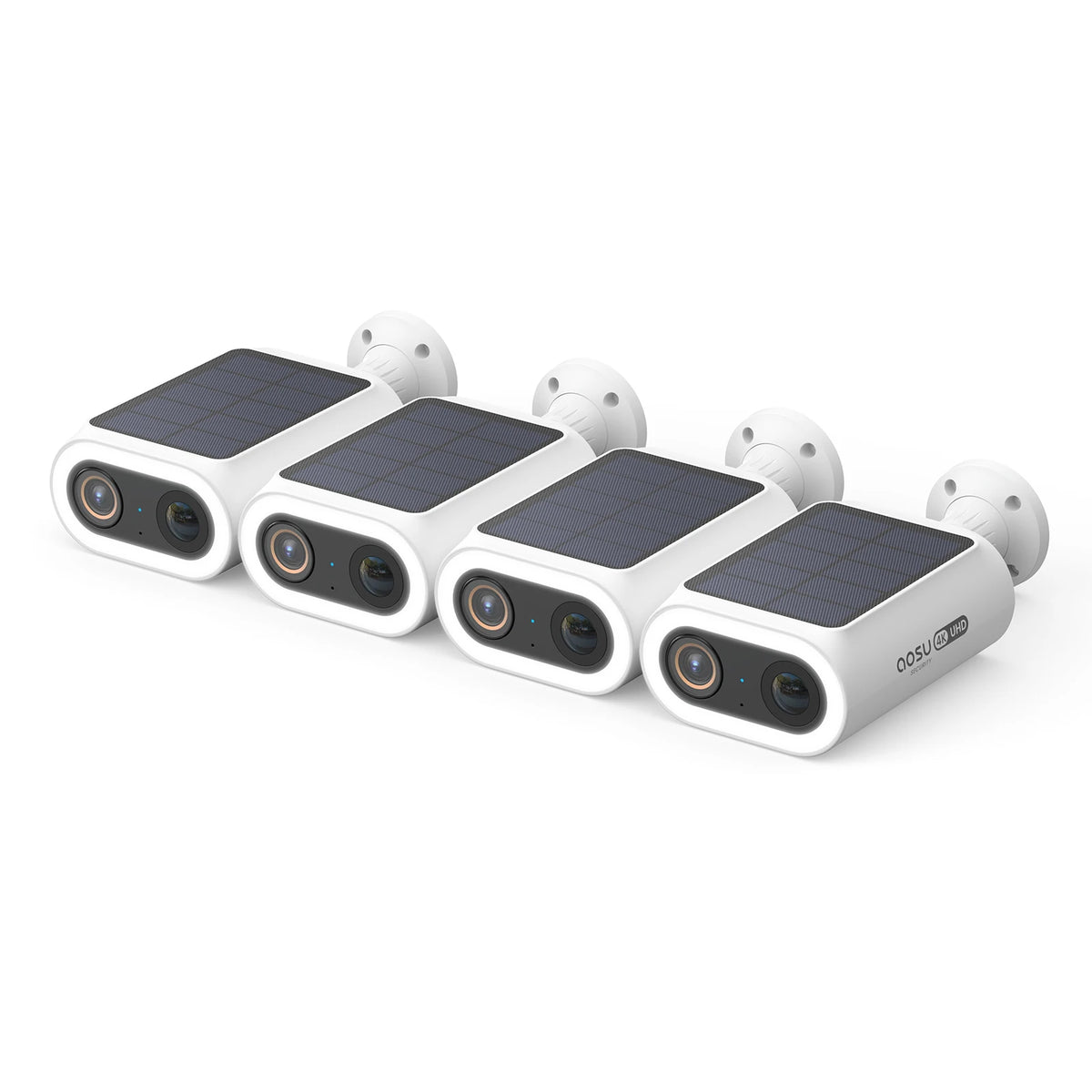AOSU 4K UHD Solar Camera 2/3/4 pcs Wireless Outdoor 100% Wire-free Security Camera 5000mAh 8MP Wifi Camera AI Detection CCTV Cam