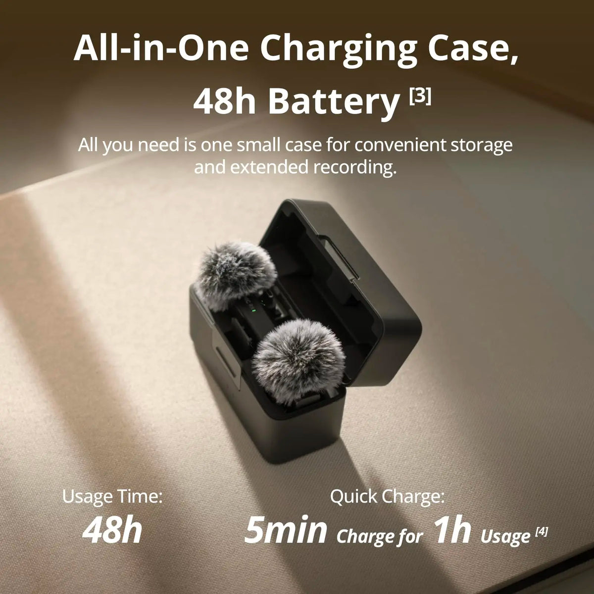 DJI Mic Mini (2 TX + 1 RX + Charging Case), Ultralight, Detail-Rich Audio 48h Use, Noise Cancelling, Automatic Limiting, Wireless Microphone for Camera/Phone/Vlog/Streaming