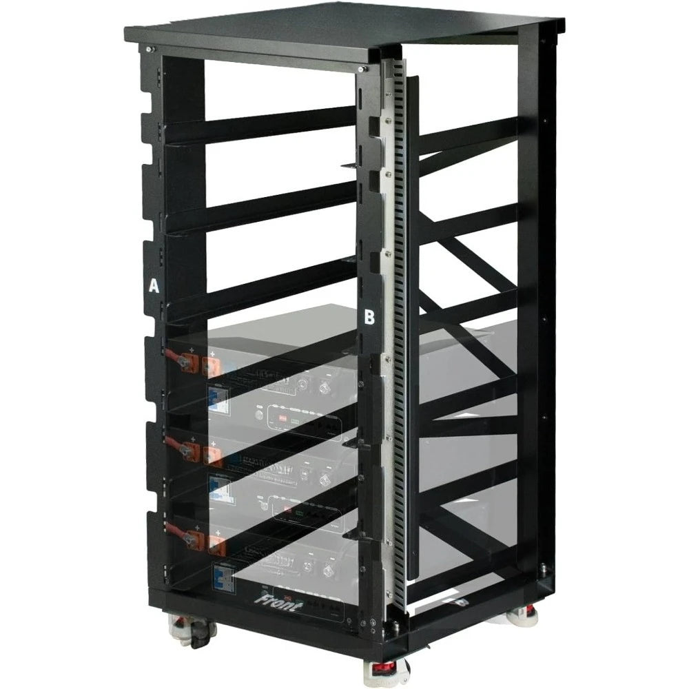 6 Layer Server Rack 600A Busbar System for Rack Mount Lithium Battery Versions Black