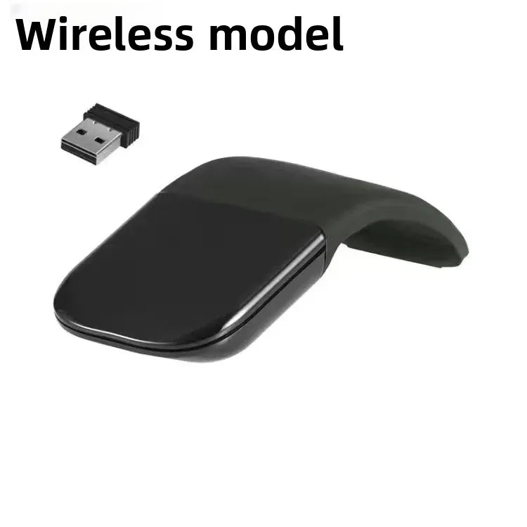 Wireless 2.4G/Bluetooth Mouse Arc Touch Folding Design Mause 1200 DPI Foldable Computer Portable Mice For Microsoft PC Laptop