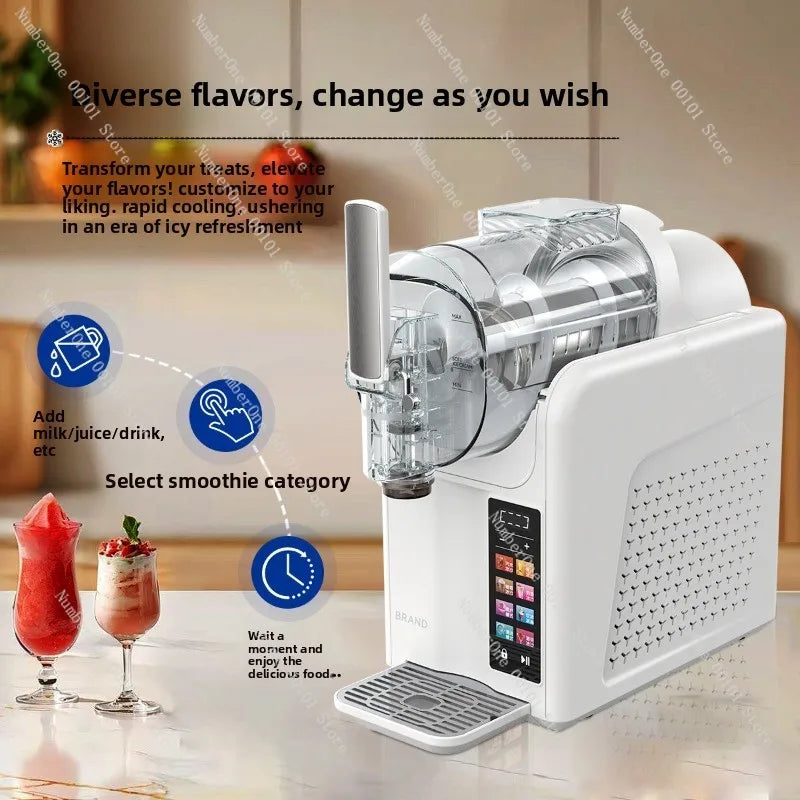 Fully Automatic Frozen Drink Machine, 1.8L Slushie Ice Cream Maker for Home Commercial Use, Milkshake Smoothie Blender
