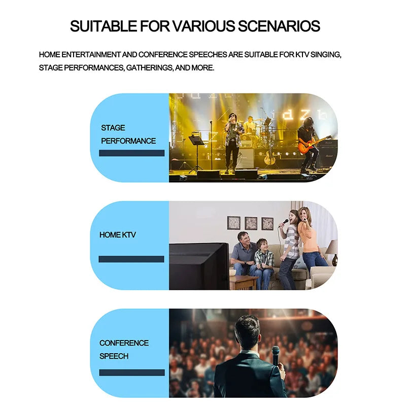 CNRV GLXD4 B58A Professional Wireless Microphone UHF System Handheld Mic, Suitable for Stage Speeches, Wedding Performances,
