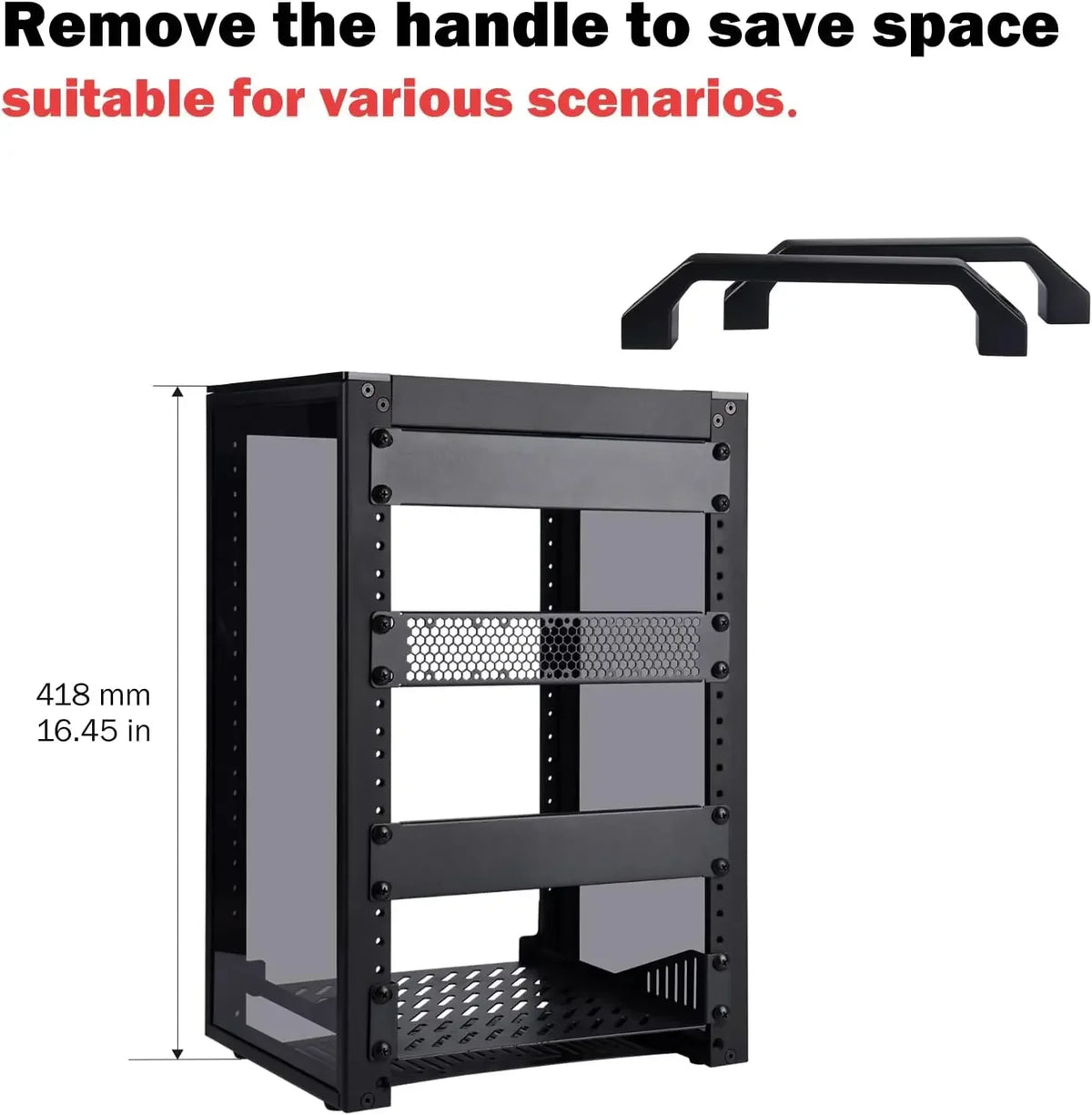 8U Server Cabinet, 10 inch Server Rack for Network, Servers, Audio, and Video Equipment, DeskPi RackMate T1 Rackmount, 7.87 inch