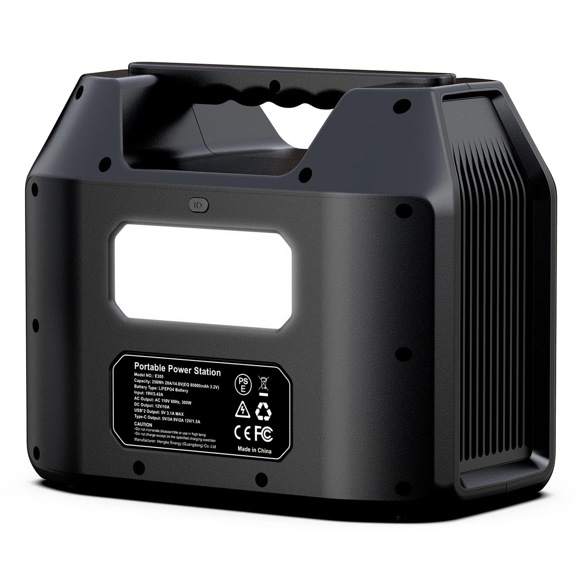 Portable Power Station 300W Solar Generator 256Wh 80000mAh Power Bank AC/DC/USB/USB C LiFePO4 Battery Pack For Camping CPAP