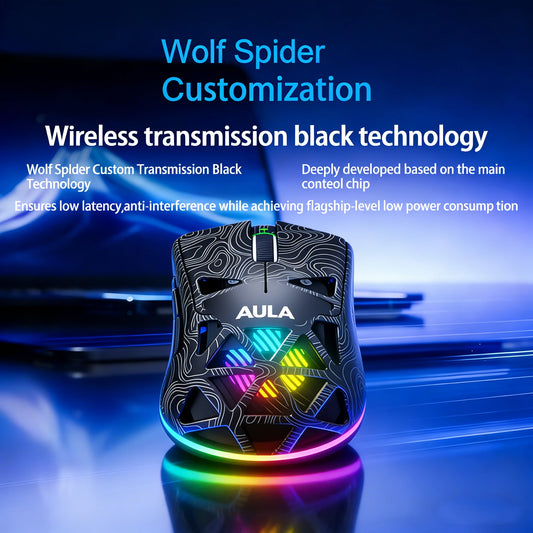 SC620 Wireless Gaming Mouse, 3-Mode Connection 2.4GHz/USB-C/Bluetooth 5.3, 12000 DPI, Programmable Macros,RGB,Quick Fire Button