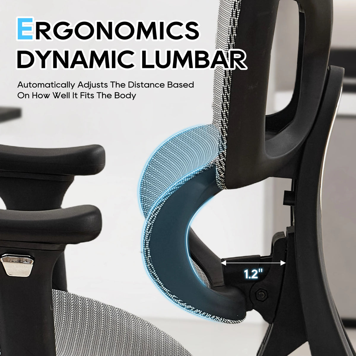 TCGBKAF Ergonomic Mesh Office Chair with Footrest, Big & Tall Executive Computer Chair, 5D Flip-Up Armrests, Adjustable Lumbar Support & Headrest, Home Office Desk Chair