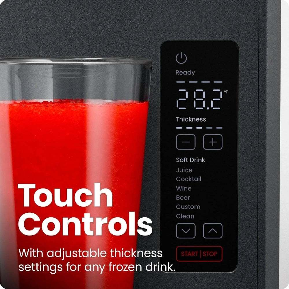 Slushie Machine 68oz Frozen Drink Maker, 48oz Liquid Capacity, 5 Presets LED Display, Perfect for Margaritas Frappes