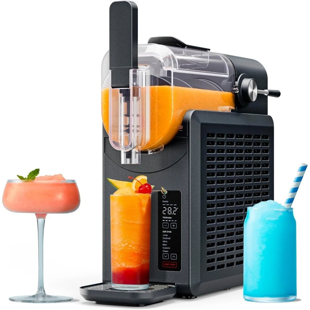 Slushie Machine 68oz Frozen Drink Maker, 48oz Liquid Capacity, 5 Presets LED Display, Perfect for Margaritas Frappes