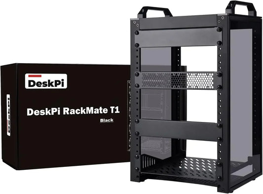 8U Server Cabinet, 10 inch Server Rack for Network, Servers, Audio, and Video Equipment, DeskPi RackMate T1 Rackmount, 7.87 inch